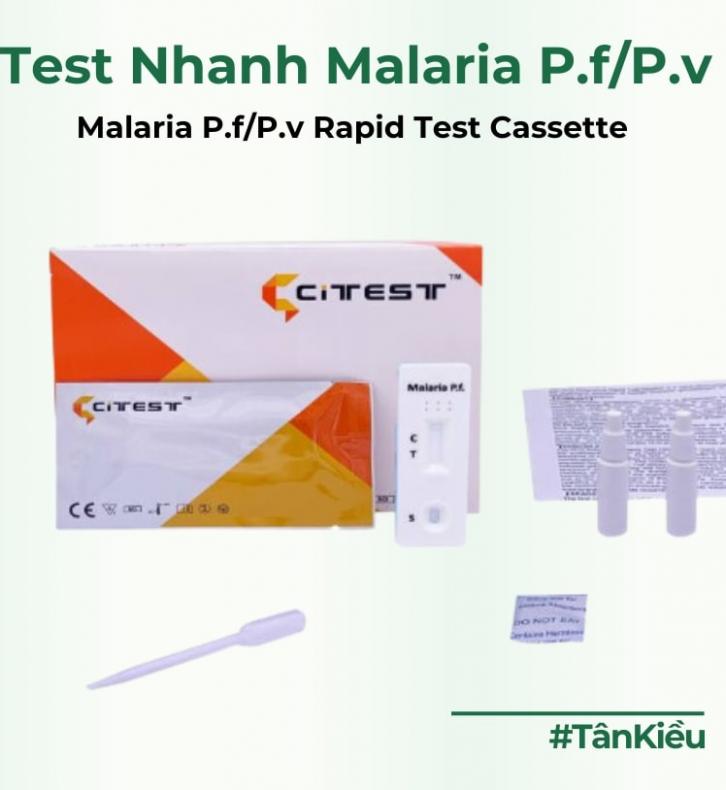 TEST THỬ MALARIA P.FALCIPARUM  (P.F.) và P.VIVAX (P.V.)